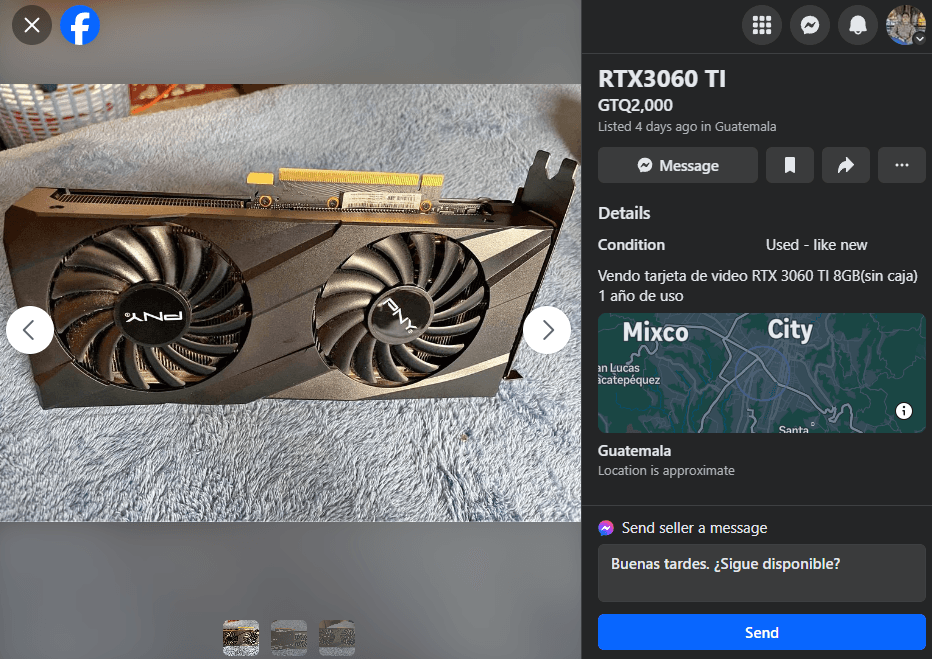 RTX 3060 from Facebook Marketplace